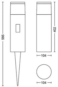 Philips 17437/30/P7 - LED RGBW Lampada da esterno Hue CALLA LED/8W/24V IP65