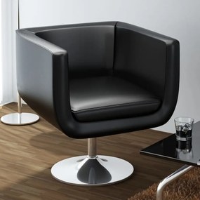 Sedia Da Bar Nero İn Similpelle /