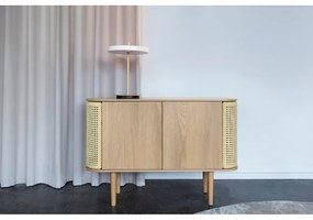 Lampada da tavolo LED bianca e nera in metallo con paralume in metallo con intensità regolabile (altezza totale 41,5 cm) Asteria Table – UMAGE