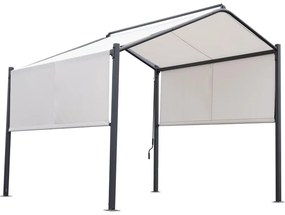 Pergola in acciaio bianco copertura mobile bianca 300x300 cm - Cassy NATERIAL