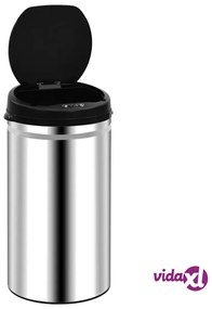 vidaXL Pattumiera Automatica con Sensore 50 L in Acciaio Inossidabile