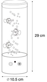 Tubo a bolle nero 30 cm con LED RGB - Sealife
