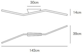 Bow plafoniera lamp 30w 3000k/4000k white