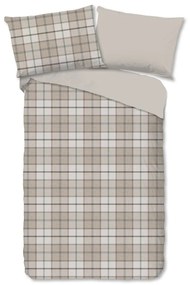 Set lenzuola letto una piazza e mezza in flanella tortora 140x200 cm Bernardus - Good Morning