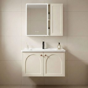 Set di mobili da bagno con lavabo Denver 60cm Creme