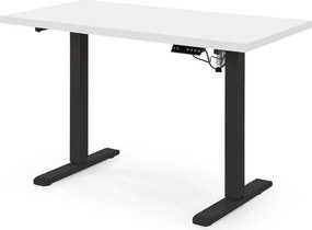 Scrivania regolabile B54 – Bianco / Nero – 120x60x75-120 cm