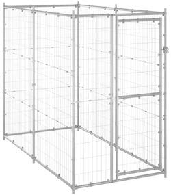 Gabbia per cani da esterno in acciaio zincato 110x220x180 cm