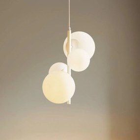 Lampada a sospensione Dione ALDEX, dimmerabile, Bianco / Opale, Soggiorno / Sala da pranzo, Vetro, Moderno, Lampada a sospensione