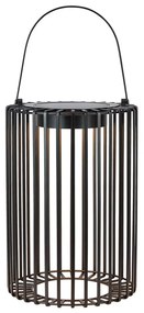 Lanterna a LED nera con alimentazione a pannelli solari e con ricarica USB da esterno (altezza totale 54 cm) Cavia – Markslöjd