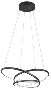 Lampadario dimmerabile LED nero opaco Darvin - Trio