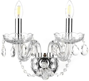 Applique neoclassico Applique SVETLANA Cristallo con 2 - E14 trasparente 2X E14