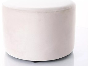 Pouf Doti A Velvet in velluto beige chiaro – 43x43x32 cm