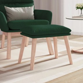 Poggiapiedi Verde Scuro 45x29,5x35 Cm İn Tessuto /