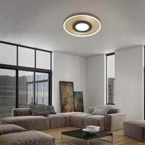 Plafoniera LED moderno Frame, dorato Ø 49.5 cm, luce con 3 temperature di colore dimmerabile, 3000 lumen BRILONER