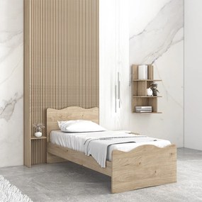 Letto onda con fascioni e pediera  , letto singolo, piazza e mezza e matrimoniale +10 colorazioni