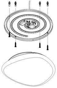Eglo 98228 - Plafoniera LED dimmerabile SILERAS-A LED/36W/230V Ø60 cm + telecomando
