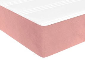 Materasso a molle insacchettate rosa 140x190x20 cm in velluto