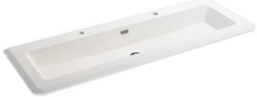 Lavabo a incasso rettangolare Bohemia H 2 cm in resina bianco
