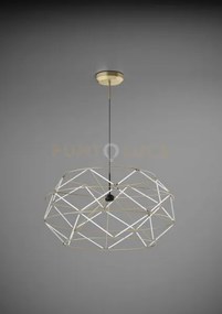 Euclide lampadario sospeso 70cm a led 2700k 4805lm 62w colore oro d...