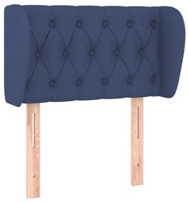 Testiera ad orecchio blu 83 x 23 x 78/88cm in tessuto