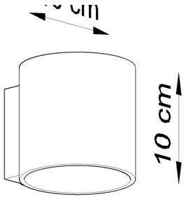 Lampada da parete bianca ø 10 cm Roda – Sollux