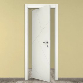 Porta tamburata rototraslante Oblique bianco L 70 x H 210 cm sinistra