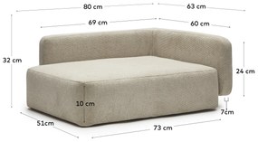 Kave Home - Cuccia per animali piccola Bowie beige 63 x 80 cm