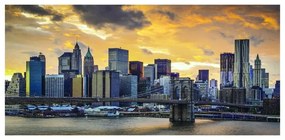 Stampa su tela New York luce del tramonto, multicolore 140 x 70 cm