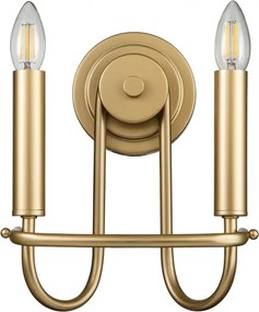 Kichler KL-CAPITOL-HILL2-PNBR - Lampada da parete CAPITOL HILL 2xE14/40W/230V dorata