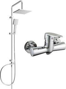 Mexen Tord set doccia esterno con soffione e miscelatore doccia Kama, cromo - 72540200-00
