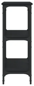 Tavolino consolle nero 100x29x75 cm in legno multistrato