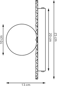 Applique da parete UMBRA K1 M G9 in Acciaio