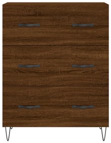 Credenza rovere marrone 69,5x34x90 cm in legno multistrato