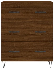 Credenza rovere marrone 69,5x34x90 cm in legno multistrato
