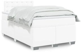 Giroletto A Molle Con Materasso Bianco 120x190 Cm İn Similpelle /