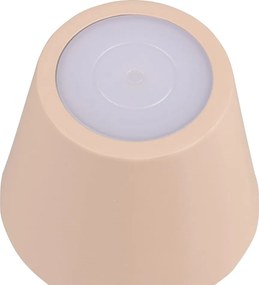 Lampada da tavolo LED color crema con paralume in metallo (altezza totale 21 cm) Diaz – Trio