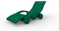 Sdraio Chaise Longe Lettino Galleggiante Da Esterno Prendisole In Polietilene Colore Verde Scuro Cv-S130/6016