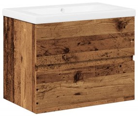 Mobile bagno con lavabo integrato legno antico 61x39,5x49 cm