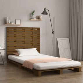 Testiera Da Parete Ambra 126x3x91,5cm İn Legno Massello Di Pino /