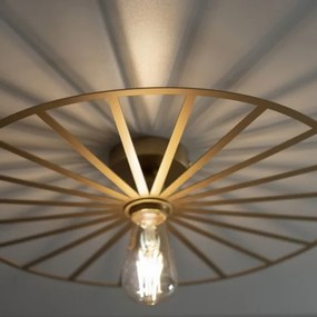 JUST LIGHT. 15636-60 - Plafoniera SPIKE 1xE27/40W/230V diametro 50 cm ottone