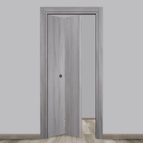Porta pieghevole a libro simmetrica Gray Elm grigio L 70 x H 210 cm sinistra