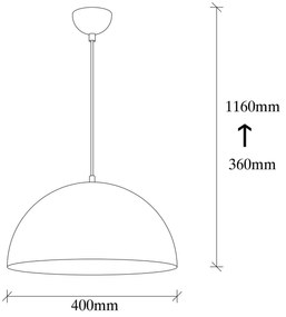 Opviq Berceste 232-S lampada a sospensione Ø40cm bianco/oro