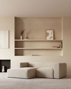 Kave Home - Divano Blok 2 posti chaise longue sinistra beige 240 cm