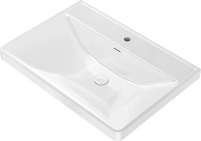 Mobile bagno 60 cm lavabo integrato e specchio contenitore | KAM-SM60 - KAMALU