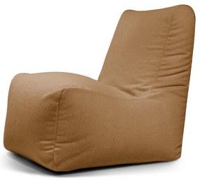 Puof a sacco marrone con rivestimento in bouclé Seat Lounge – SLOWDOWN