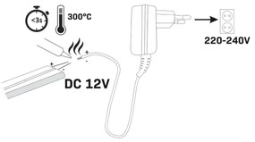 Striscia LED NEON 5 m LED/27W/12V IP65 blu