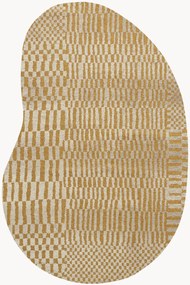 Tappeto jacquard lavabile da interno-esterno dalla forma organica Berber