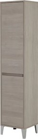 Colonna da bagno portabiancheria 180 cm a 2 ante in legno Rovere Chiaro WORLD