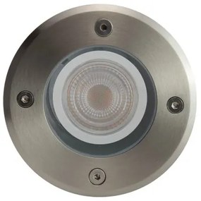 Lampada segnapasso da esterno LUKKA CONNECT 1xGU10/4W/230V IP67 cromo opaco arrotondato