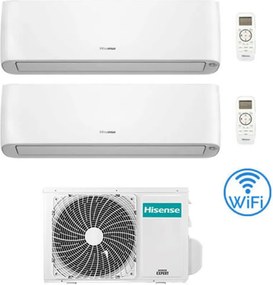 Climatizzatore Condizionatore Hisense Energy Pro Plus (Hi Energy) Wifi R32 Dual Split Inverter 9000 + 9000 BTU con U.E. 2AMW35U4RRA Classe A++/A+